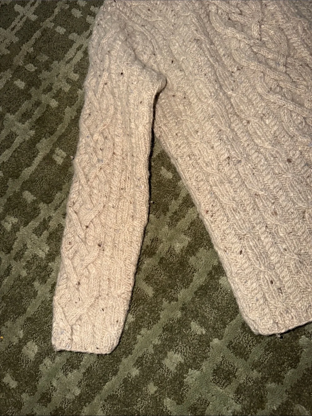 Vintage Women’s Quarter Zip Hand Knit For Ralph Lauren 100% Wool Size Petite - Picture 9 of 10